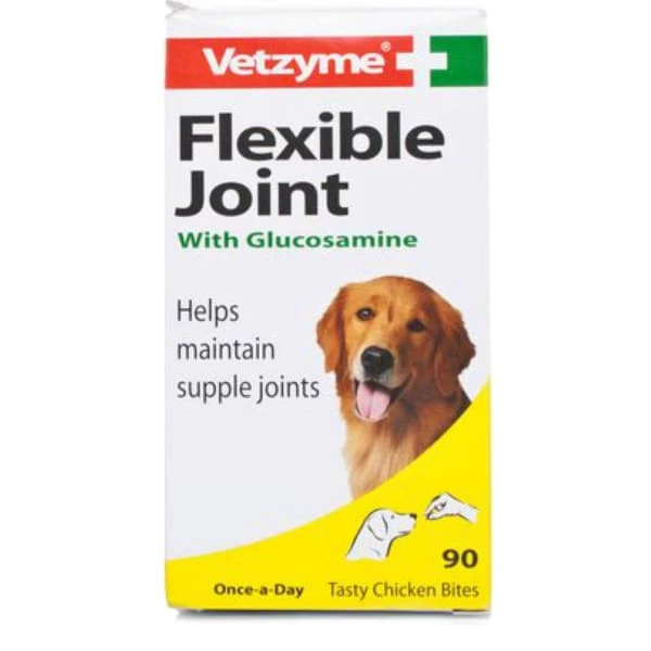 Vetzyme Flexible Joint With Glucosamine Dog Tablets - Chicken 3 Vetzyme Flexible Joint With Glucosamine Dog Tablets - Chicken
