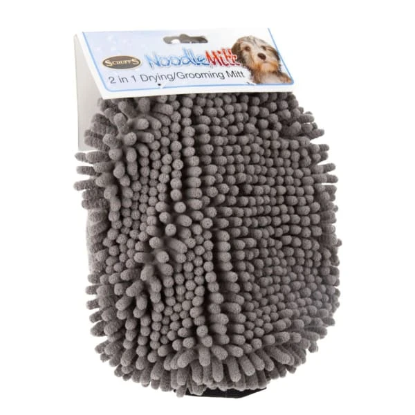 Scruffs Noodle Mitt 2-in-1 Drying & Grooming For Dogs - Grey 7 Scruffs Noodle Mitt 2-in-1 Drying & Grooming For Dogs - Grey - Image 5
