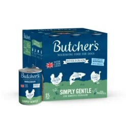 Butcher's Wholegrain Simply Gentle Adult Wet Dog Food In Tins - Chicken, Salmon & Turkey In Loaf
