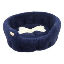 Earthbound Classic Bone Dog Bed - Navy