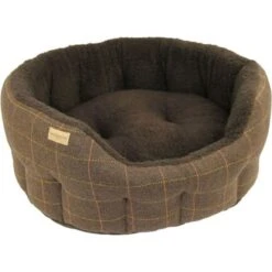 Earthbound Traditional Tweed Dog Bed - Brown