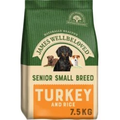 James Wellbeloved Gluten-free Small Senior Dry Dog Food - Turkey & Rice -Fuzzyard Shop I9521702