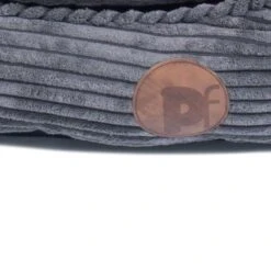 Petface Deli Bamboo & Jumbo Cord Dog Bed - Grey