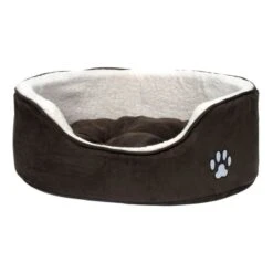 Petface Sams Luxury Oval Dog Bed - Chocolate Brown -Fuzzyard Shop I9522281