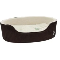 Petface Sams Luxury Oval Dog Bed - Chocolate Brown -Fuzzyard Shop I9522281 03