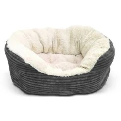 Rosewood 40 Winks Jumbo Cord Dog Bed - Grey -Fuzzyard Shop I9522445
