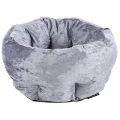Scruffs Velvet Donut Pets Bed - Grey -Fuzzyard Shop I9522633