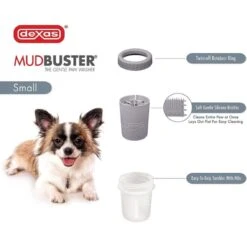 Dexas MudBuster The Gentle Small Dog Paw Washer - Light Grey -Fuzzyard Shop I9530336 02