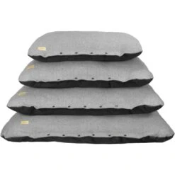 Earthbound Tweed Steel Flat Dog Cushion - Grey