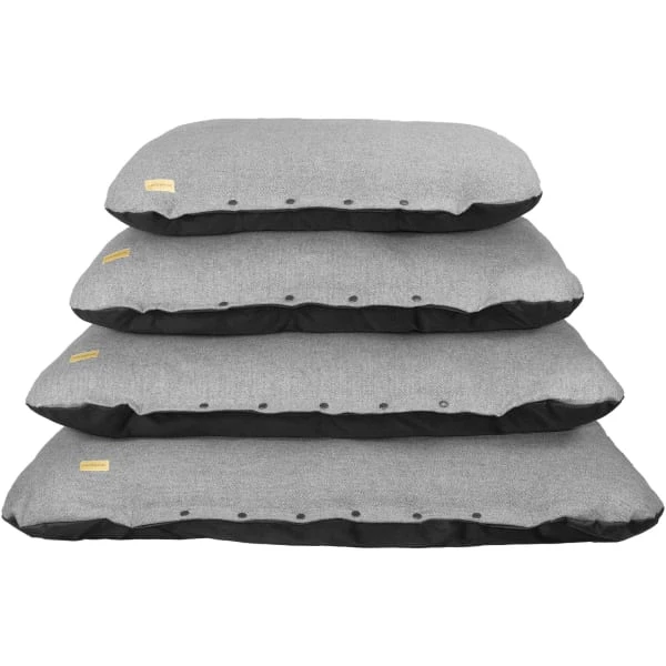 Earthbound Tweed Steel Flat Dog Cushion - Grey 3 Earthbound Tweed Steel Flat Dog Cushion - Grey