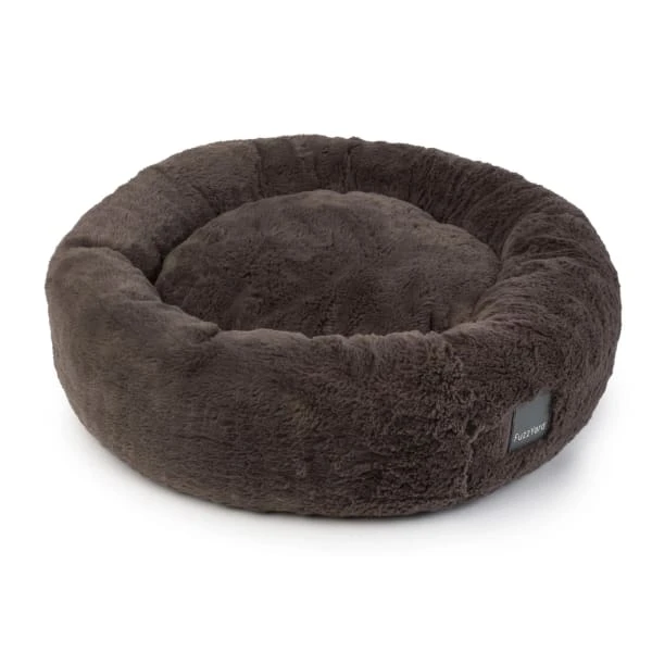 FuzzYard Dreameazzzy Cuddler Dog Bed - Truffle Grey 3 FuzzYard Dreameazzzy Cuddler Dog Bed - Truffle Grey