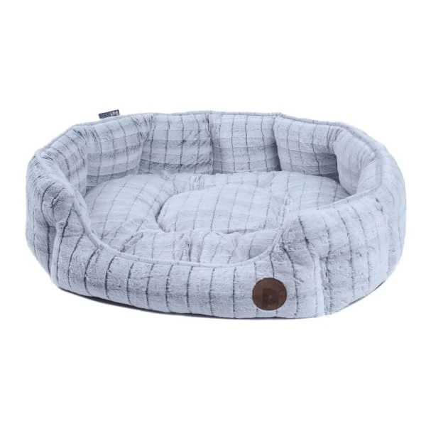 Petface White Plush Oval Large Dog Bed 5 Petface White Plush Oval Large Dog Bed - Image 3