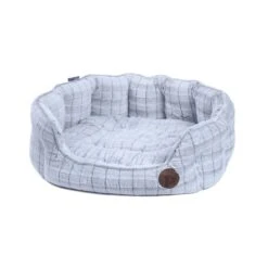 Petface White Plush Oval Medium Dog Bed -Fuzzyard Shop I9647285