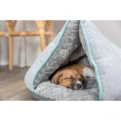 Trixie Junior Cave Round Dog Bed - Light Grey/Mint -Fuzzyard Shop I9658334 en 04