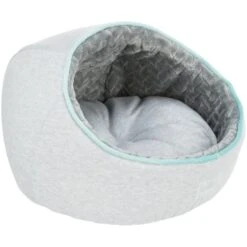 Trixie Junior Cave Dog Bed - Light Grey/Mint