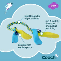 Coachi Tuggi Tug Toy For Dogs - Navy, Lime & Light Blue -Fuzzyard Shop I9659291 en 05
