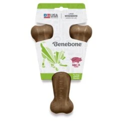 Benebone Wishbone Large Dog Toy - Bacon -Fuzzyard Shop I9661299